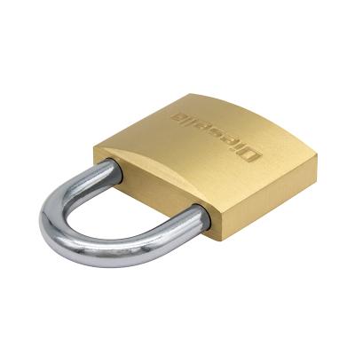 Brass Padlock Large 40 mm with brass cylinder and hardened steel shackle